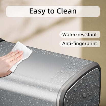 8L/2.1 Gal Small Bathroom Trash Can with Lid, Swing-Top Rectangular Waste Bin, Stainless Steel Garbage Can for Home, Office, Toilet, Bedroom, Living Room (Silver) - color: Silver
