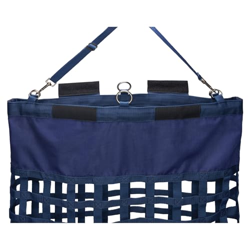 Dura-Tech Easy Load XX-Large 2" Slow Feed Hay Bag for Horses | 5+ Flake Capacity | Ultra-Durable 1200D Polyester | Color Black - color: Black