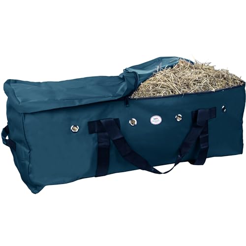 Heavy-Duty 1200 D Nylon Hay Bale Storage Bag, Large 44" x 20" x 16" and Extra Large 53" x 29" x 21", by Majestic Ally - color: Teal, size: 44" x 20" x 16"