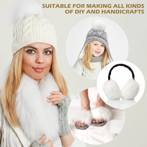 Tatuo 4 X 60 Inch White Fake Fur Fabric for Crafts Sewing DIY - color: White, size: 4 x 60 Inch