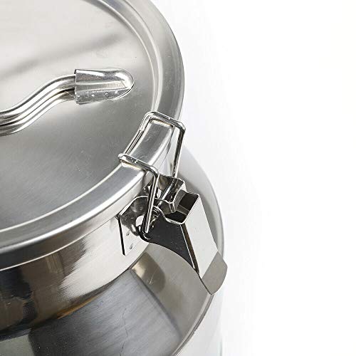 Milk Can Food Grade Stainless Steel Milk Transport Can Milk Bucket Wine Pail Bucket Milk Can Tote Jug with Sealed Lid for Milk Wine Liquid Storage Container (5 Gallon / 20 Liters) - color: 5 Gallon / 20 Liters