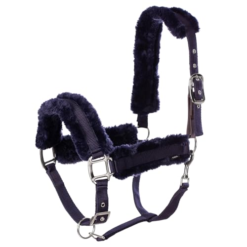 Equinavia Valkyrie Ultra Fleece Soft Padded Horse Halter Breakaway - color: Navy/Navy, size: Cob