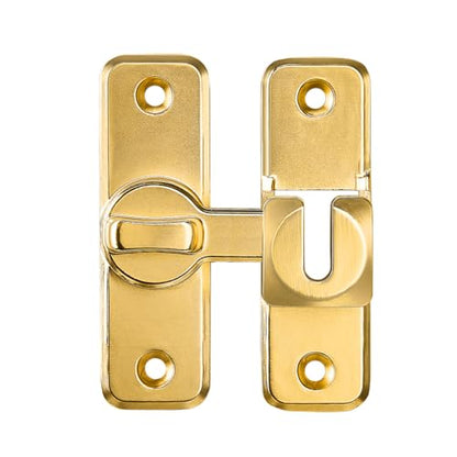 Gold 90/180 Degree Flip Latch,Zinc Alloy Barn Door Latch - color: Gold