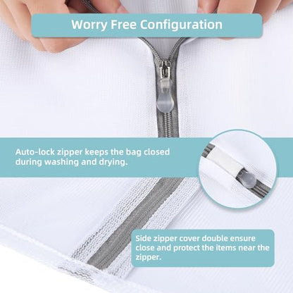 GOGOODA Mesh Laundry Bags for Delicates Durable Protective Wash Bags - size: 2L, 2XL