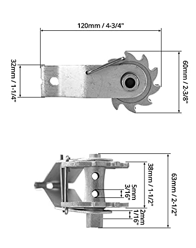 QWORK in-Line Strainer Tensioner, Heavy-Duty Wire Strainer with Compression Clip for Electric Fence and Farm Fence, 4 Pieces
