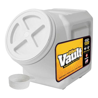 Vittles Vault Traditional Dog and Cat Food Container + Scoop, Gray, 60lbs - size: 60 Pounds