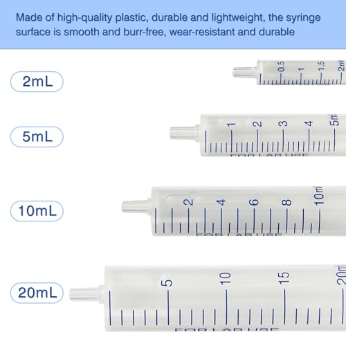 12 Pack 5 ml Syringe, luer slip syringe, without needle for Liquid refilling, DIY Crafts, Scientific Labs by Labfil - size: 5ML Plastic Syringe
