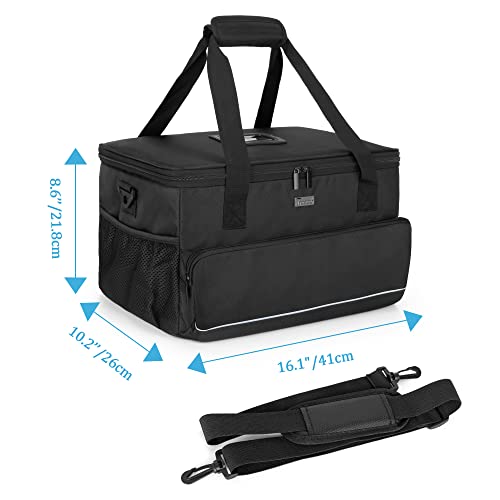 Trunab Large Insulated Medical Bag with Dividers, Easy-Clean Trauma Pouch - color: Black, size: X-Large