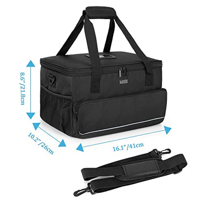 Trunab Large Insulated Medical Bag with Dividers, Easy-Clean Trauma Pouch - color: Black, size: X-Large