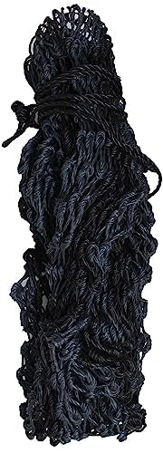 Rope Braided Poly Horse Stall Trailer Hanging Slow-Feed Hay Bag 609SE-Ring - color: Black Grey