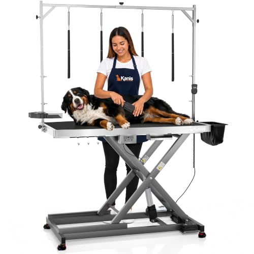 KANIS Professional Electric Dog Grooming Table - Heavy Duty - color: GREY, size: 49"