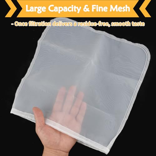 XL 4 Pcs 12" x 12" Nut Milk Bag Reusable, Cheese Cloth Bags for Straining - size: 12" x 12"