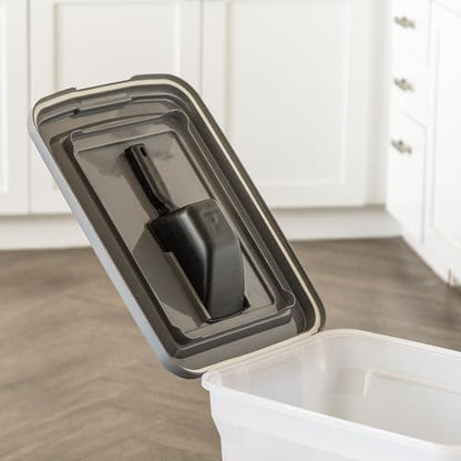 IRIS USA Dog Food Storage Container, Up to 40 lbs, Dark Gray, Made in USA - color: Dark Gray, size: 40 lbs