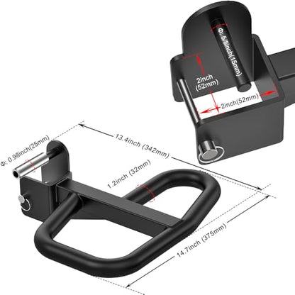 SELEWARE Dip Bar Attachment for Power Rack, 2 x 2 Tube, Multi Grip Handle - color: Multi Grip Dip Bar Attachment for 1" Hole of 2x2 inch Rack