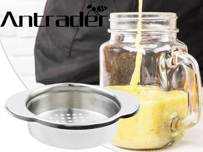 Antrader 4.5inch Stainless Steel Strainer for Straining, Draining & Rinsing