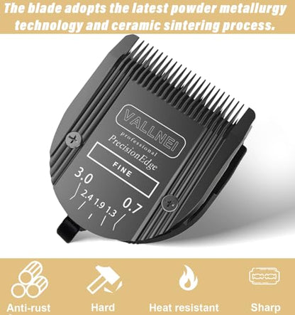 [2 Pack] 5-in-1 Replacement Clipper Blade, Detachable & Adjustable Dog Grooming Blade Compatible with Wahl Arco, Bravura, Chromado, Creativa, Figura, Motion & SuperGroom (Black) - color: Black, size: 2 Pack