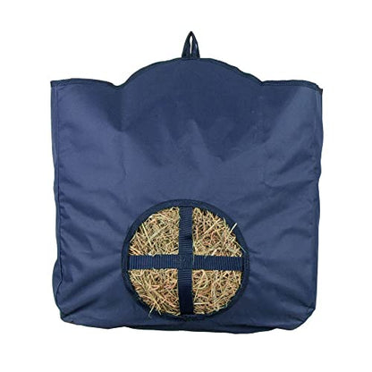 Dura-Tech Nylon Hay Bag for Horses | Color Navy | Enhances Digestion with Slow Consumption | Minimizes Hay Waste | Extremely Durable 600 Denier PVC Construction - color: Navy