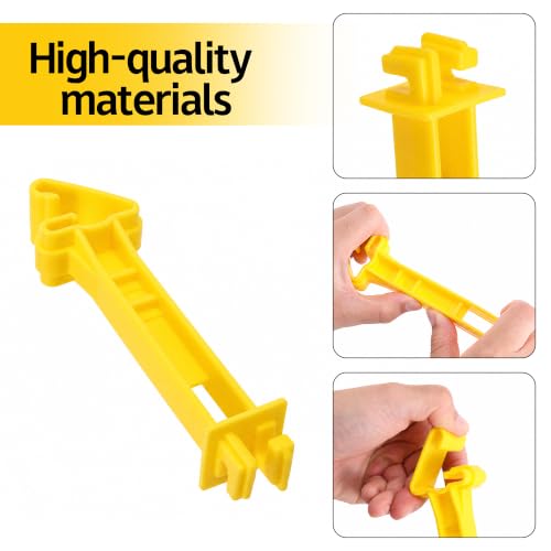 120 Pcs T Post Electric Insulators, 5" Electric Fence Extender Insulator - color: 120 Yellow