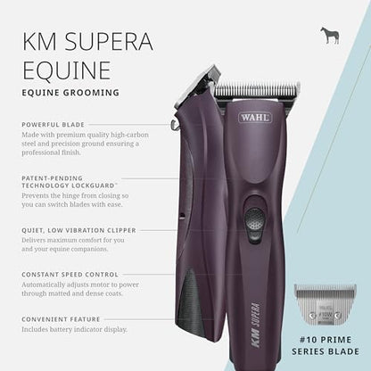 Wahl Pro Animal KM Supera Cordless Equine Clipper, Battery-Powered Tool