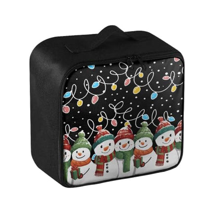 Christmas Light First Aid Bag Empty Snowman 1st Aid Bag Medical Travel Case First Responder Emergency Medicine Bags for Home Office Outdoors - color: Christmas Light Snowman