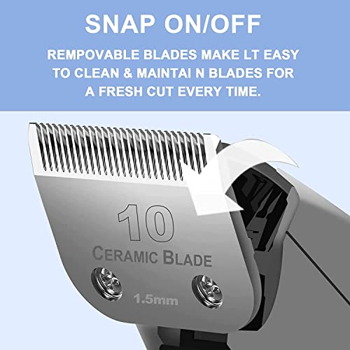 10 Blade Dog Grooming Clipper Blades Compatible with Andis Dog Clippers - color: 10:1/16''(1.5mm)