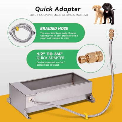 Automatic Livestock Water Trough Large Capacity Outdoor 2 Gallon - size: 2 Gallons