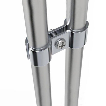 6 Set Double Pipe Clamp, Dog Kennel Clamps, Metal Fence Clips Parts, Stainless Steel Heavy Duty Chain Link Fence Panel Clamp for 28mm Round Pipe Panel Frame, Saddle Clamps with Bolts and Nuts - size: 28mm