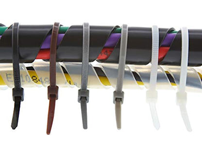 Secure 4 Inch Gray 18 lb Miniature Nylon Cable Tie - 100 Pack - color: Gray, size: 4 Inch