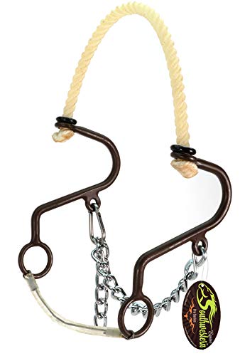 S Hackamore Rope Nose Band Western Antique Bronze