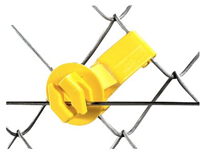 Electric Fencing Insulator, Chain Link and U-Post, Yellow, 25-Pk.25