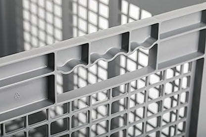 Hudson Exchange 24 x 16 x 8" Mesh Straight Wall Handled Storage Container Tote, Gray - color: Gray, size: 1 Pack