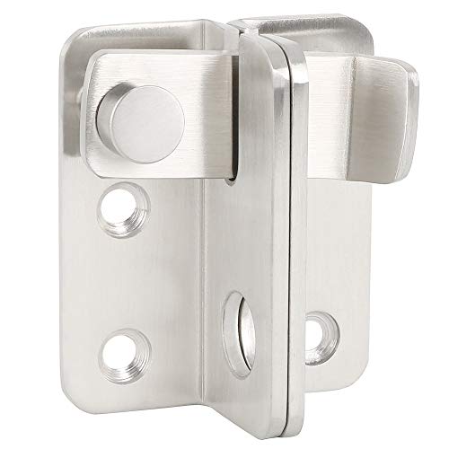 Alise Flip Latch Door Latch Gate Latch Barn Door Lock,Brusehd,Large Size | SUS 304 Stainless Steel Door Latch Lock for Wooden Fence Shed Barn Chicken Dog Cage Window Cabinet Backyard Garage - color: Brushed Nickel, size: Large Size (SUS304 SS)