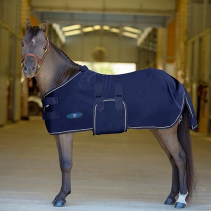 Kensington Poly Cotton Stable Sheet Pony Fit - color: B- Navy, size: 46"