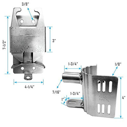 Heavy Duty Lockable 2-Way Livestock Gate Latch Compatible Co-Line, fit in Many Different Commercial, Residential and Ranch Gates, Fits Round Pipe 1.5" OD to 2.375" OD or Square Pipe 1-1/2" to 2"