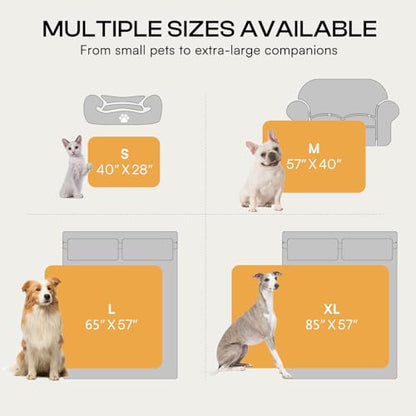 Luciphia Waterproof Dog Blanket, Reversible Fleece & Sherpa, Couch Cover - color: Cookie Gray, size: Medium (57x40 inch)