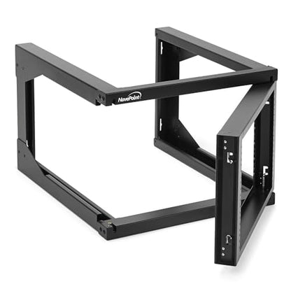 NavePoint 6U Server Rack with Swing Gate - Wall Mount Rack for 19 Inch IT & AV Equipment - 18' Deep, Black - size: 6U - 18in Deep