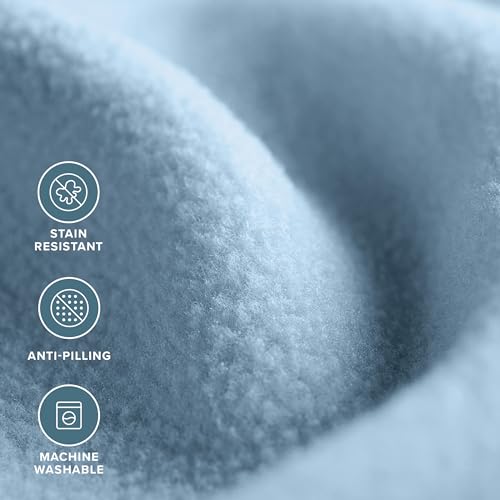 Bare Home Polar Fleece Blanket (Throw, Light Blue) - color: 08 - Light Blue, size: Throw