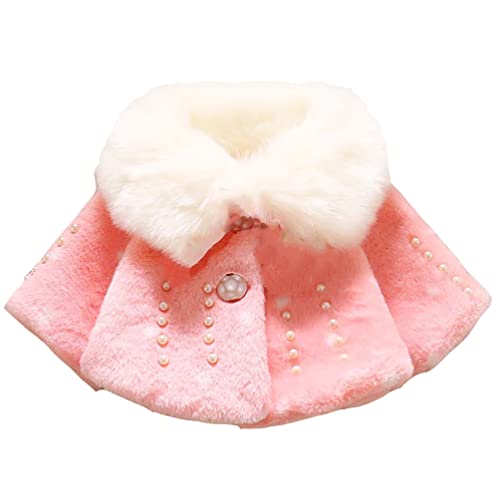 Faux Fur Coat Newborn Infant Baby Girl Jacket Cape Cloak Poncho 0-3 Years - color: Pink01, size: 12-18 Months