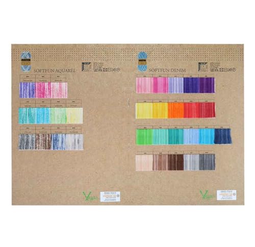 Scheepjes Softfun Aquarel Denim Color Sample Card, 1 piece - color: Softfun Aquarel-Denim Colour