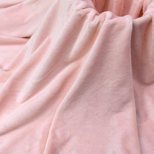 Surf turtle Light Pink Super Soft Minky Fabric by The Yard, 36"x60" - color: Light Pink