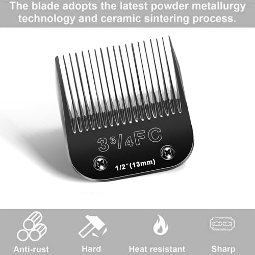 3PCS 3FC Blade Dog Grooming Blades Compatible with Andis/Wahl KM10 Series - color: 3FC