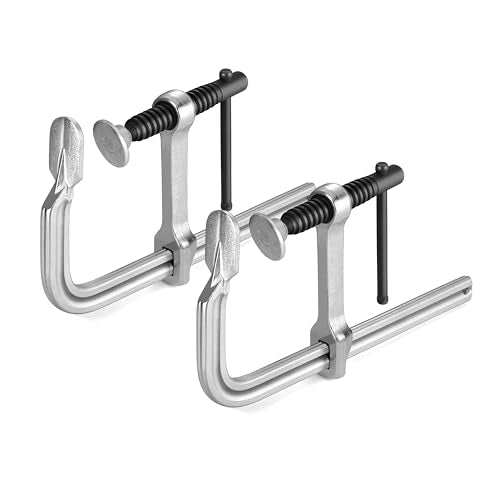 Jorgensen Bar Clamps, 6-Inch Light-duty Drop Forged Steel Bar Clamps for Woodworking and Welding, 2 Pack - size: 6 Inch