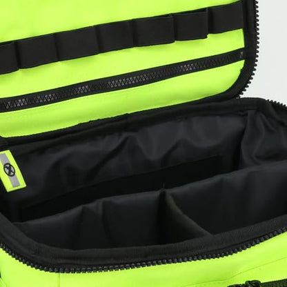 Lightning X Medium First Responder EMT Bag | LXMB25 | w/Reflective, Shoulder Strap & Zippered Compartments for First Aid + Trauma Supplies - Fluorescent Yellow - color: Fluorescent Yellow