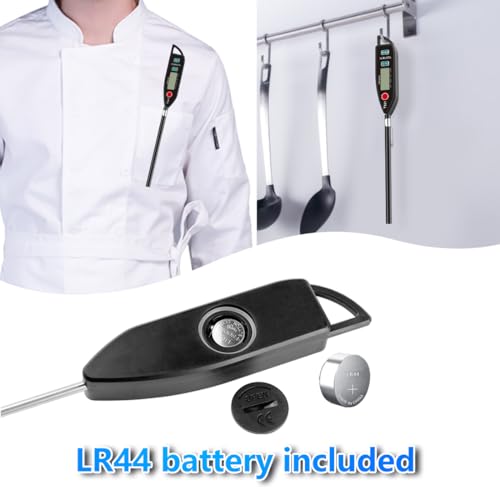 BOMATA Digital Water Thermometer for Liquid, Meat, Cooking, IPX7 Waterproof - color: Black