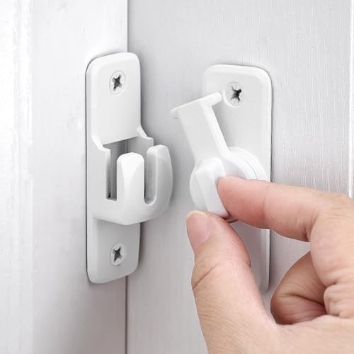 Matte White 90/180 Degree Flip Latch,Zinc Alloy Barn Door Latch - color: Matte White