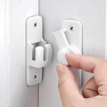 Matte White 90/180 Degree Flip Latch,Zinc Alloy Barn Door Latch - color: Matte White