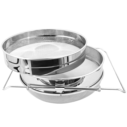 Stainless Steel Honey Strainer, Double Sieve Honey Filter, Honey Extractor Equipment for 5 Gallon Bucket Honey,Beekeeping Equipment Tools - size: 1 PACK