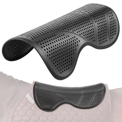 Abbylike Silicone Gel Saddle Pad for Horses, Anti-Slip 20.67x16.54in | Shock Absorbing, Breathable Ventilation Holes, Fits English Western Saddles, Dressage, Jumping, Trail Riding, Trimmable