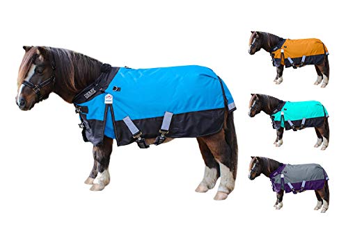Derby Originals Nordic-Tough 1200D Heavyweight Mini Horse & Pony Turnout Blanket – Waterproof, Reflective, 300g Insulation, Triple-Layer Design, 210T Lining, 2-Year Warranty - color: Royal Blue, size: 42"