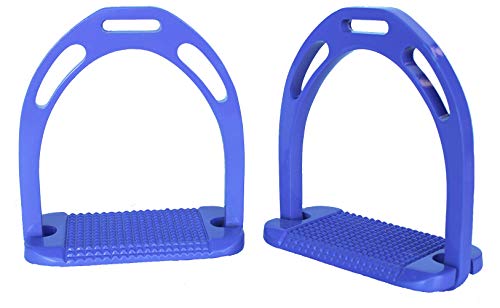 CHALLENGER Horse Saddle Stirrups English Lightweight Aluminum 51114 - color: Purple